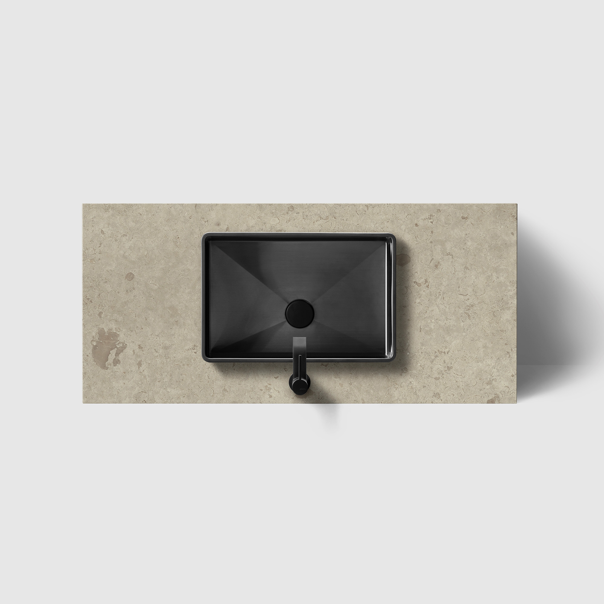 Tvättställsskåp Haven H2/100 med Stenskiva och Handfat